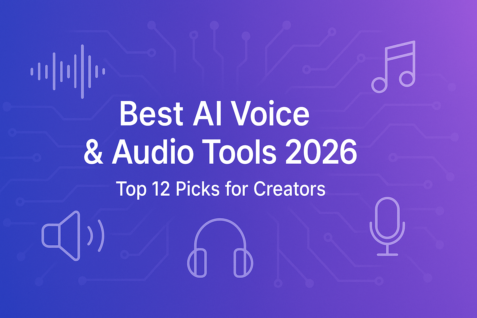 Best AI Voice and Audio Tools 2026: Top 12 Picks for Creators